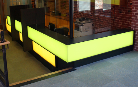 Backlit LED Light Panel Reception Desk