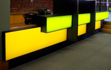 Backlit LED Light Panel Reception Desk